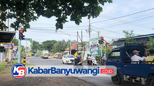 Dishub Banyuwangi Pasang Traffic Light Baru di Simpang Empat Lugjag Rogojampi