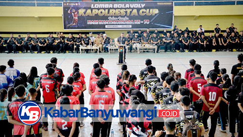 Polresta Banyuwangi Gelar Turnamen Bola Voli Kapolresta Cup 2024 Meriahkan Hari Bhayangkara ke-78