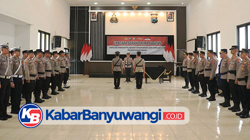 Kapolresta Banyuwangi Pimpin Sertijab Dua Kapolsek, Licin dan KP3 Tanjungwangi