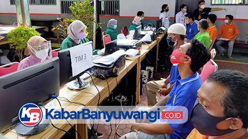 Kodim 0825 Banyuwangi, Vaksinasi 900 Warga Binaan Lapas