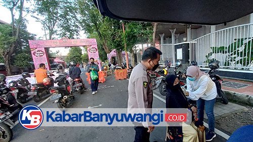 Polresta Banyuwangi Buka Layanan Vaksinasi di Pasar Takjil