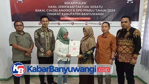 KPU Banyuwangi Rekapitulasi Hasil Verifikasi Faktual Bakal Calon DPD RI