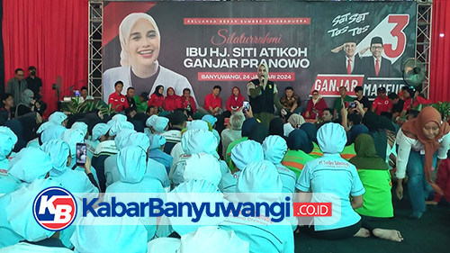 Bertemu Buruh di Banyuwangi, Atikoh Dengarkan Aspirasi dan Kampanyekan Program Ganjar-Mahfud