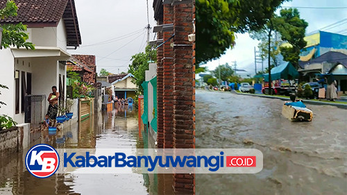 Wilayah Perkotaan Banyuwangi Banjir Akibat Sungai Meluap