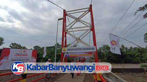 Jembatan Gantung Kedungringin Penghubung Dua Dusun Diresmikan Sumail Abdullah