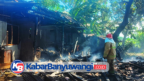 Diduga Gegara Obat Nyamuk Bakar, Rumah Lansia di Banyuwangi Hangus Terbakar