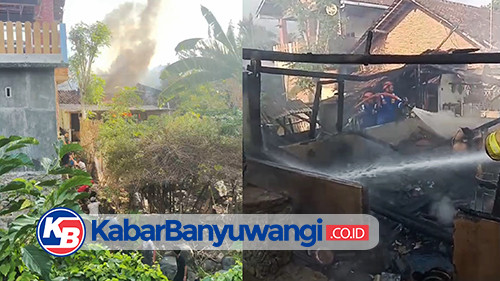 Rumah Warga Banjarsari Banyuwangi Terbakar, Diduga Gegara Magicom Korslet