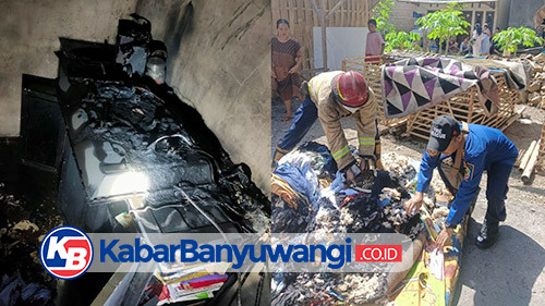 Rumah Warga Banyuwangi Terbakar Hebat, Seisi Kamar dan Uang Puluhan Juta Hangus