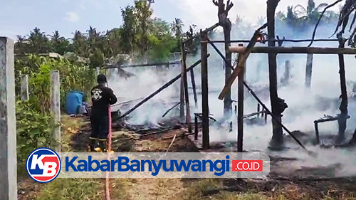 Diduga Lalai Padamkan Tungku, Rumah Penjaga Kebun di Banyuwangi Ludes Terbakar