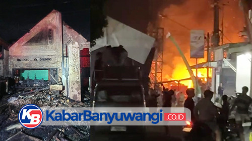 Rumah dan Warung di Muncar Banyuwangi Terbakar Dini Hari, Kerugian Ditaksir Ratusan Juta