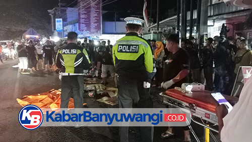 Pria Bawa Vario Tewas Terlindas Truk Gandeng di Simpang Tiga Pasar Rogojampi Banyuwangi
