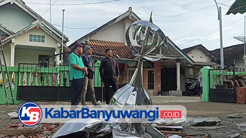 Kubah Masjid Nurul Jadid Sempu Banyuwangi Runtuh, Diduga Akibat Penyangga Rapuh