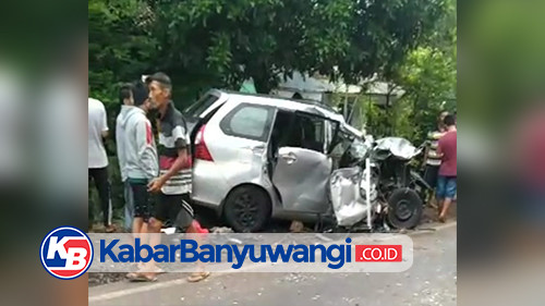 Mobil Avanza Adu Moncong dengan Truk di Banyuwangi, Dua Orang Tewas