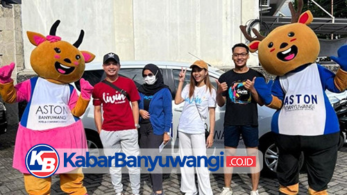 Kenalkan Maskot Rubi ke Publik, ASTON Banyuwangi Gelar Senam Bersama Bank Mandiri