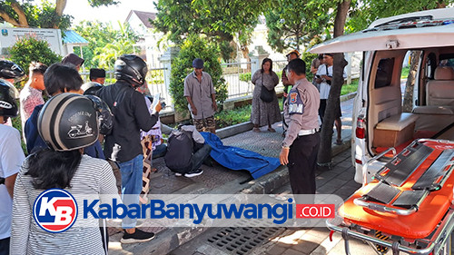 Mayat Pria Paruh Baya Ditemukan di Trotoar Basuki Rahmat Banyuwangi