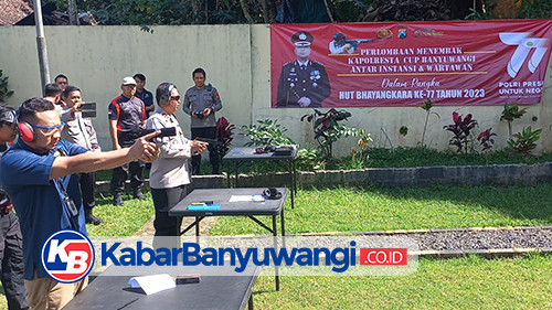 Lomba Menembak Kapolresta Banyuwangi Cup Libatkan Lintas Instansi dan Media
