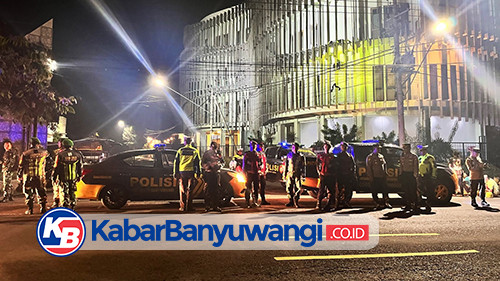 Petugas Gabungan Patroli Skala Besar Antisipasi Balap Liar di Banyuwangi