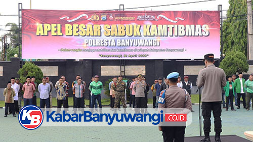 Apel Sabuk Kamtibmas, Polresta Banyuwangi Libatkan Masyarakat Jaga Keamanan Wilayah