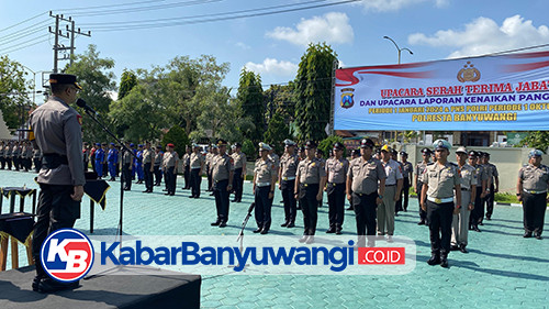 Awal Tahun 2024, Sejumlah Perwira di Polresta Banyuwangi Dimutasi