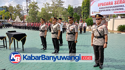Tingkatkan Kinerja Kepolisian, Empat Perwira Polresta Banyuwangi Dirotasi